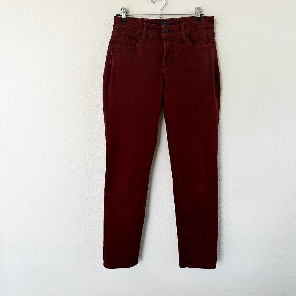 NYDJ Legging Jeans Womens Size‎ 4 Rust Red Lift Tuck Technology Pockets Jeggings